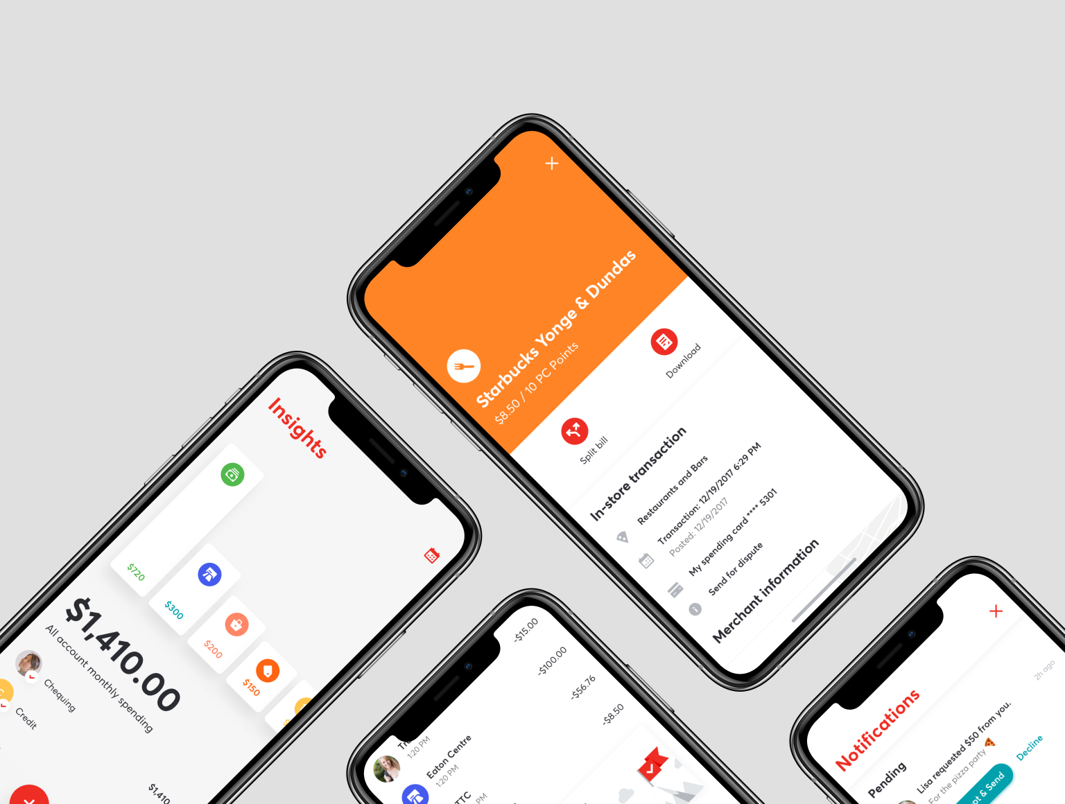 PC Financial Mobile App UI Design - Stefan Hiienurm